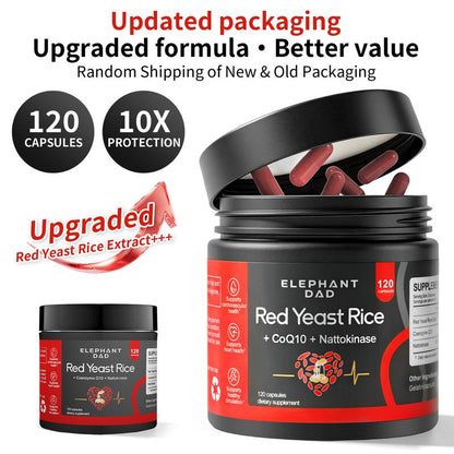 Red Yeast Rice 1200mg with Nattokinase & CoQ10 - Extra Strength
