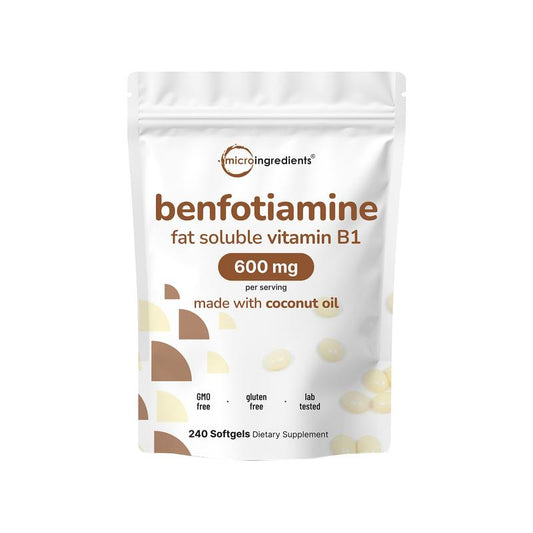 New Maximum Potency Formula - Vitamin B1 Benfotiamine, With Coconut Oil Softgels