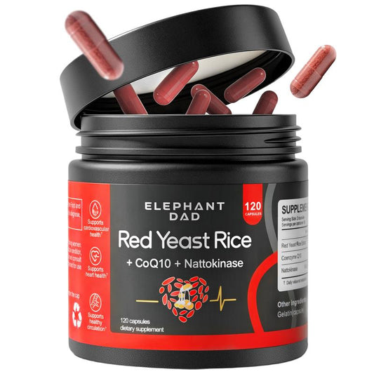 Red Yeast Rice 1200mg with Nattokinase & CoQ10 - Extra Strength