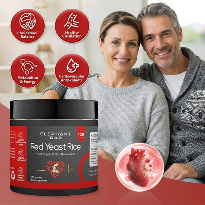 Red Yeast Rice 1200mg with Nattokinase & CoQ10 - Extra Strength