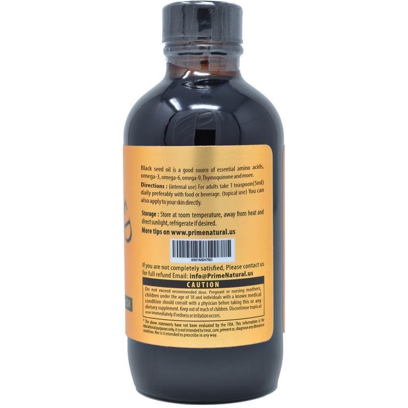 Organic Black Seed Oil 4oz - USDA Certified - High Thymoquinone, Turkish Origin