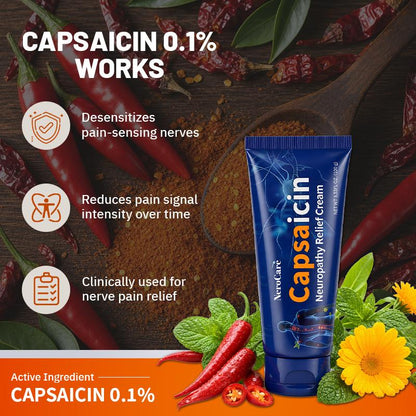 Capsaicin Cream for Nerve Pain & Neuropathy