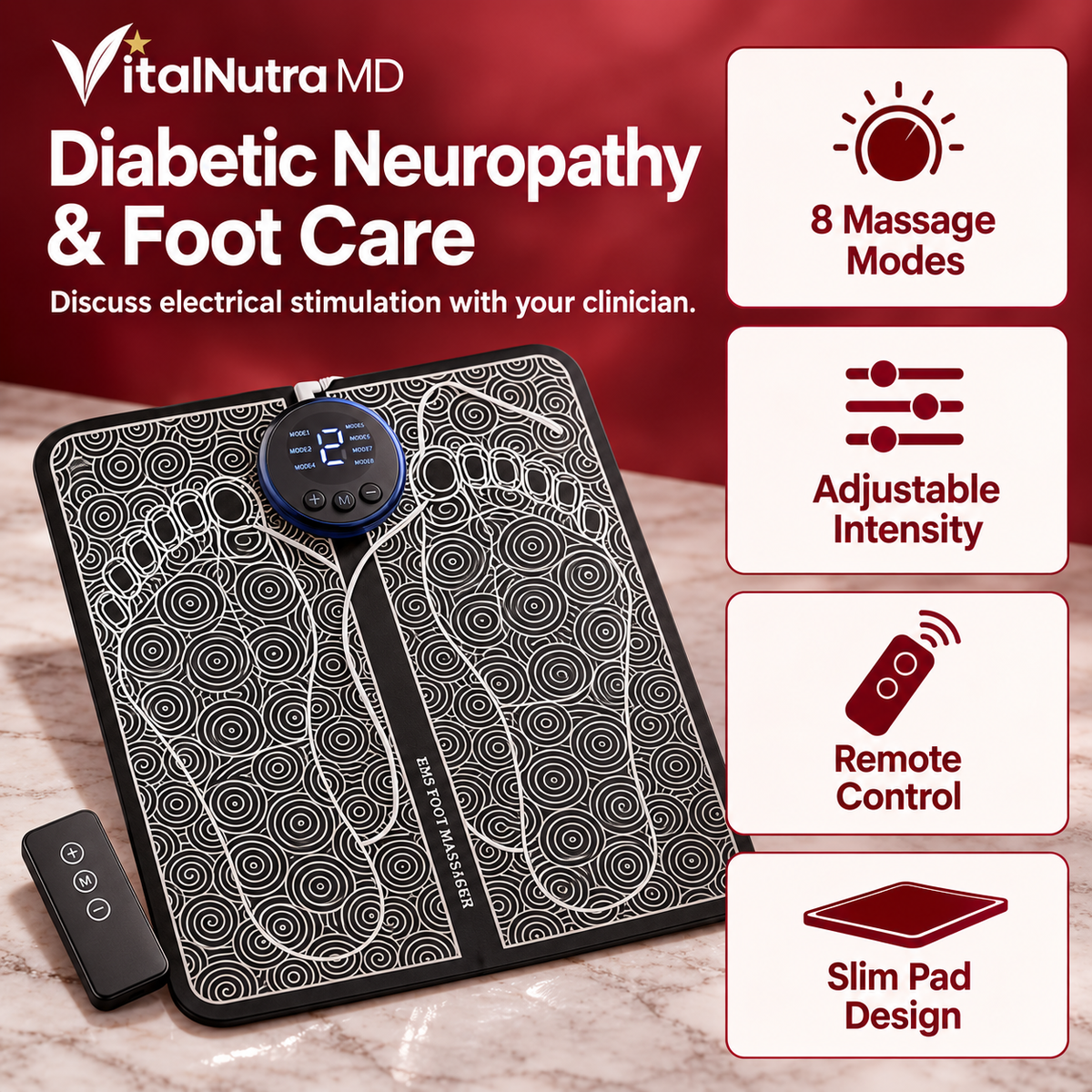 Ems Foot Massager for Relaxation and Pain Relief