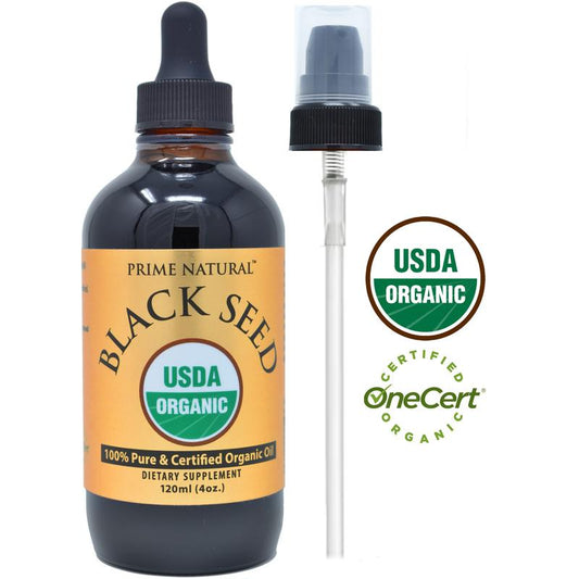 Organic Black Seed Oil 4oz - USDA Certified - High Thymoquinone, Turkish Origin
